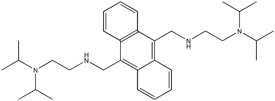 9,10-Bis[(2-diisopropylaminoethyl)aminomethyl]anthracene Struktur