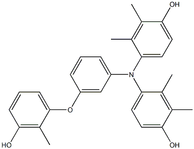 N,N-Bis(4-hydroxy-2,3-dimethylphenyl)-3-(3-hydroxy-2-methylphenoxy)benzenamine Struktur