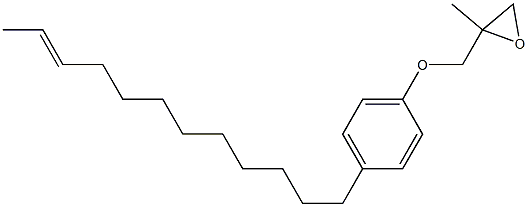 4-(10-Dodecenyl)phenyl 2-methylglycidyl ether Struktur