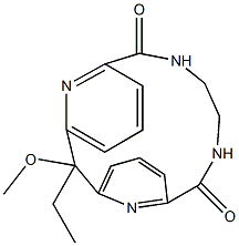 N,N'-[(1-Methoxypropane-1,1-diyl)bis[(pyridine-2,6-diyl)carbonyl]]ethylenediamine Struktur