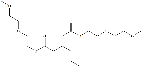 3-Propylglutaric acid bis[2-(2-methoxyethoxy)ethyl] ester Struktur