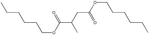 2-Methylsuccinic acid dihexyl ester Struktur