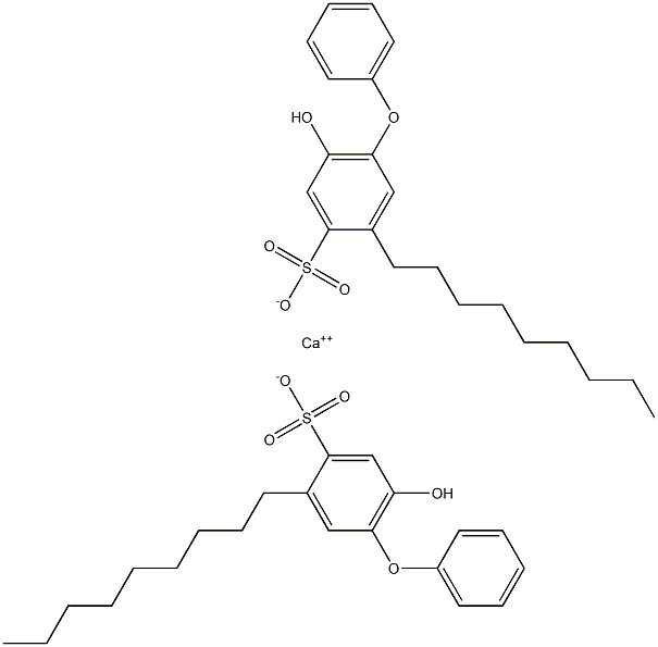 Bis(6-hydroxy-3-nonyl[oxybisbenzene]-4-sulfonic acid)calcium salt Struktur