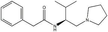 2-(Phenyl)-N-[(S)-2-methyl-1-(1-pyrrolidinylmethyl)propyl]acetamide Struktur