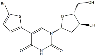 5-(5-Bromo-2-thienyl)-2'-deoxyuridine Struktur