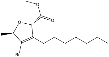 (2S,5R)-3-Heptyl-4-bromo-5-methyl-2,5-dihydrofuran-2-carboxylic acid methyl ester Struktur