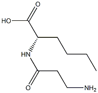 (S)-2-(3-Aminopropanoylamino)hexanoic acid Struktur