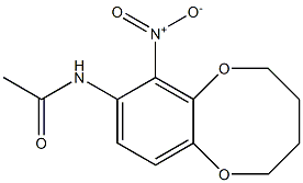 7-Nitro-8-(acetylamino)-2,3,4,5-tetrahydro-1,6-benzodioxocin Struktur