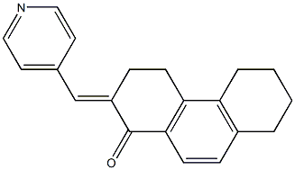 2-(4-Pyridinyl)methylene-3,4,5,6,7,8-hexahydrophenanthren-1(2H)-one Struktur