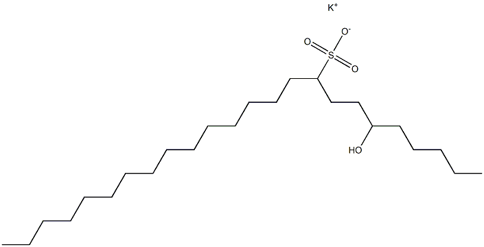 6-Hydroxytetracosane-9-sulfonic acid potassium salt Struktur