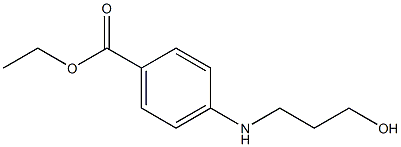 4-[(3-Hydroxypropyl)amino]benzoic acid ethyl ester Struktur