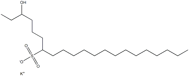 3-Hydroxyhenicosane-7-sulfonic acid potassium salt Struktur