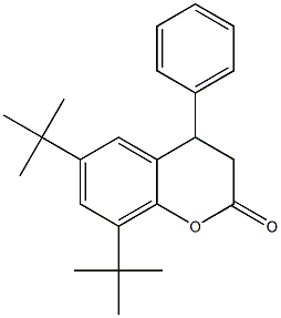 4-Phenyl-6,8-ditert-butyl-3,4-dihydro-2H-1-benzopyran-2-one Struktur