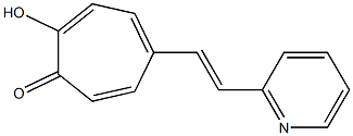 2-Hydroxy-5-[2-(2-pyridinyl)ethenyl]cyclohepta-2,4,6-trien-1-one Struktur