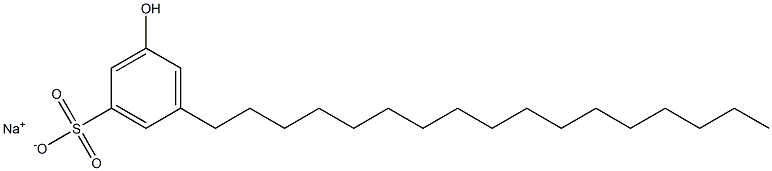 3-Hydroxy-5-heptadecylbenzenesulfonic acid sodium salt Struktur