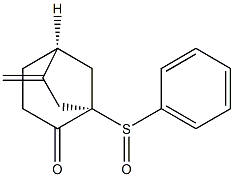 (1S,5S)-6-Methylene-1-(phenylsulfinyl)bicyclo[3.2.1]octan-2-one Struktur