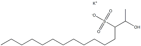 2-Hydroxypentadecane-3-sulfonic acid potassium salt Struktur