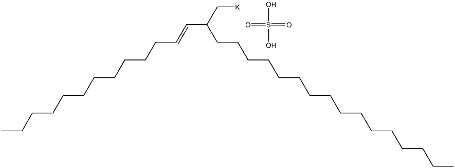 Sulfuric acid 2-(1-tridecenyl)octadecyl=potassium ester salt Struktur