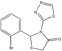 2-(2-Bromophenyl)-3-(1,3,4-thiadiazol-2-yl)thiazolidin-4-one Struktur