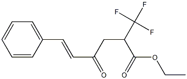 6-Phenyl-2-(trifluoromethyl)-4-oxo-5-hexenoic acid ethyl ester Struktur