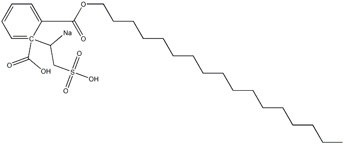 Phthalic acid 1-heptadecyl 2-(1-sodiosulfoethyl) ester Struktur