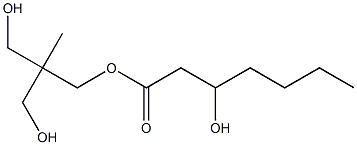 3-Hydroxyheptanoic acid 2,2-bis(hydroxymethyl)propyl ester Struktur