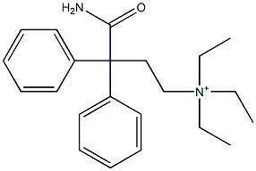 N-(3-Carbamoyl-3,3-diphenylpropyl)-N,N-diethylethanaminium Struktur