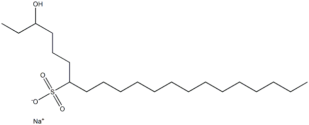 3-Hydroxyhenicosane-7-sulfonic acid sodium salt Struktur