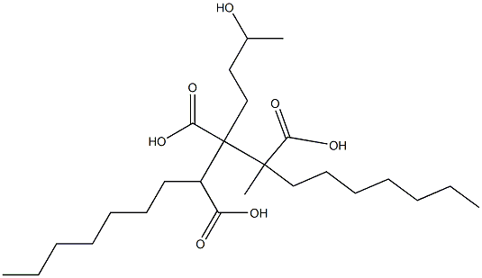 Butane-1,2,3-tricarboxylic acid 2-(3-hydroxybutyl)1,3-diheptyl ester Struktur