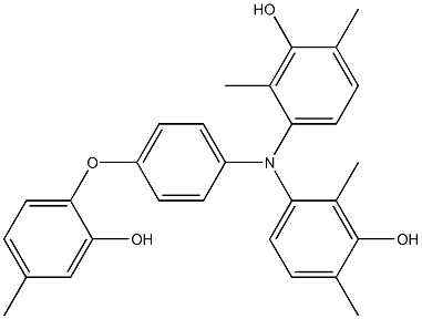 N,N-Bis(3-hydroxy-2,4-dimethylphenyl)-4-(2-hydroxy-4-methylphenoxy)benzenamine Struktur