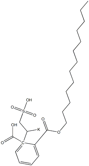 Phthalic acid 1-tridecyl 2-(1-potassiosulfoethyl) ester Struktur