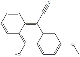 2-Methoxy-10-hydroxyanthracene-9-carbonitrile Struktur