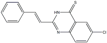 6-Chloro-2-[(E)-2-phenylethenyl]quinazoline-4(3H)-thione Struktur