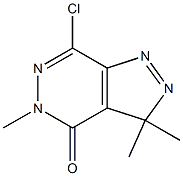 3,3,5-Trimethyl-7-chloro-3H-pyrazolo[3,4-d]pyridazin-4(5H)-one Struktur