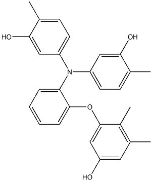 N,N-Bis(3-hydroxy-4-methylphenyl)-2-(5-hydroxy-2,3-dimethylphenoxy)benzenamine Struktur