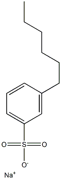 3-Hexylbenzenesulfonic acid sodium salt Struktur