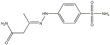 3-[2-(p-Sulfamoylphenyl)hydrazono]butyramide Struktur