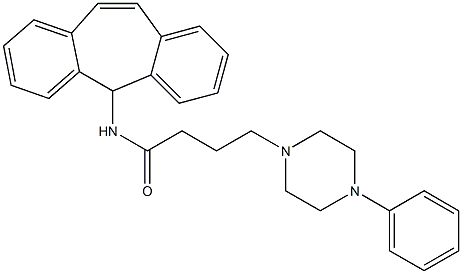 4-[4-Phenyl-1-piperazinyl]-N-(5H-dibenzo[a,d]cyclohepten-5-yl)butyramide Struktur