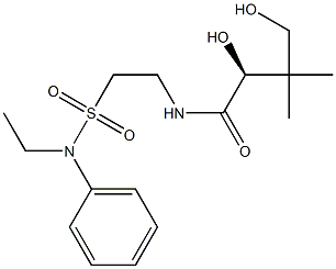 [S,(-)]-N-[2-(Ethylphenylsulfamoyl)ethyl]-2,4-dihydroxy-3,3-dimethylbutyramide Struktur