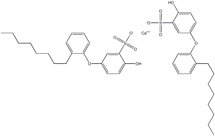 Bis(4-hydroxy-2'-octyl[oxybisbenzene]-3-sulfonic acid)calcium salt Struktur