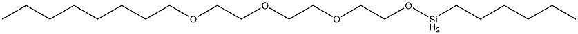 Hexyl[2-[2-[2-(octyloxy)ethoxy]ethoxy]ethoxy]silane Struktur