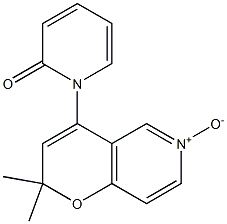 2,2-Dimethyl-4-[(1,2-dihydro-2-oxopyridin)-1-yl]-2H-pyrano[3,2-c]pyridine 6-oxide Struktur