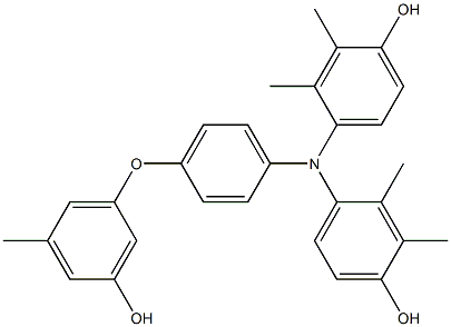 N,N-Bis(4-hydroxy-2,3-dimethylphenyl)-4-(3-hydroxy-5-methylphenoxy)benzenamine Struktur