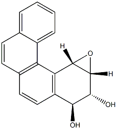 (1S,2R,3R,4S)-3,4-Dihydroxy-1,2-epoxy-1,2,3,4-tetrahydrobenzo[c]phenanthrene Struktur