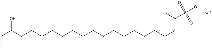 19-Hydroxyhenicosane-2-sulfonic acid sodium salt Struktur