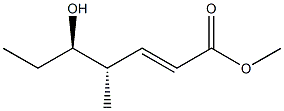 (2E,4S,5R)-5-Hydroxy-4-methyl-2-heptenoic acid methyl ester Struktur