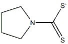 Pyrrolidine-1-dithiocarboxylic acid anion Struktur