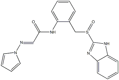 2-[[2-[(Pyrrolizinoacetyl)amino]benzyl]sulfinyl]-1H-benzimidazole Struktur