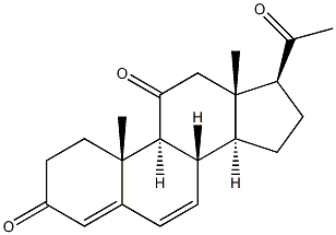 Pregna-4,6-diene-3,11,20-trione Struktur