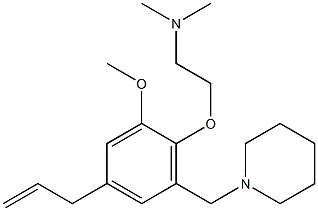 1-[3-アリル-6-[2-(ジメチルアミノ)エトキシ]-5-メトキシベンジル]ピペリジン 化學(xué)構(gòu)造式